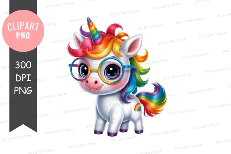 Rainbow Unicorn Clipart Image 20