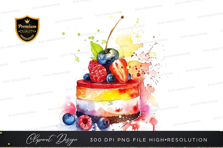 Delicious fruit topped cake