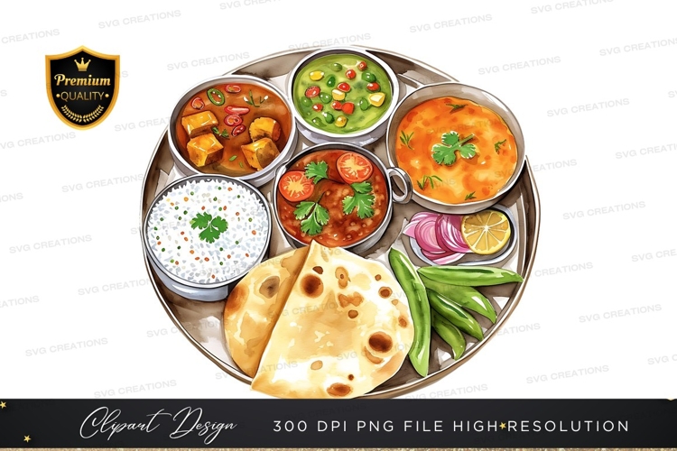 Indian thali clipart png
