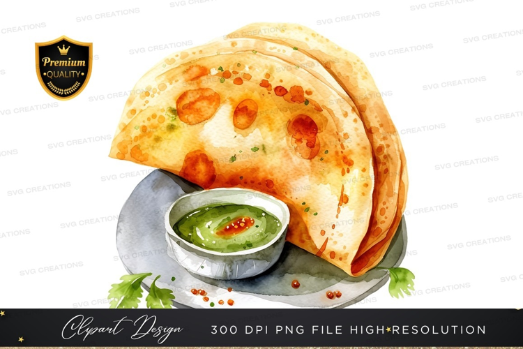 Crispy pancakes with green sauce