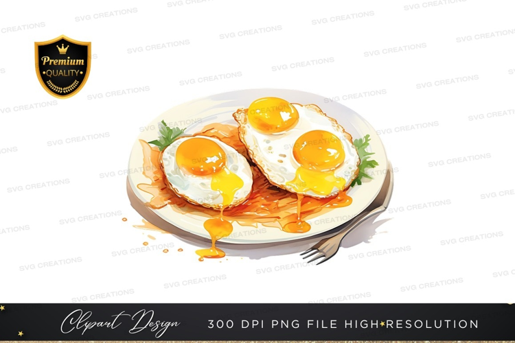 Delicious fried eggs on toast