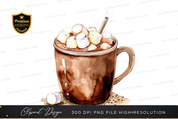 Warm hot chocolate with marshmallows