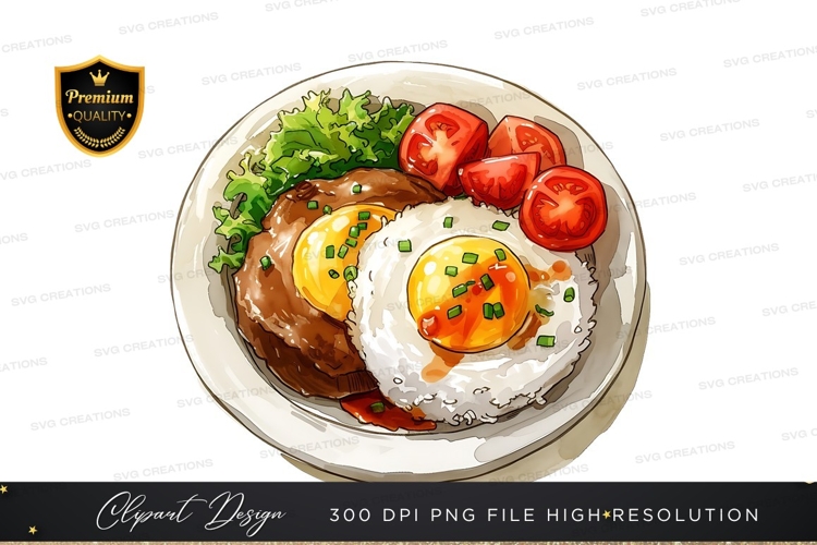 Delicious rice bowl with fried egg and vegetables