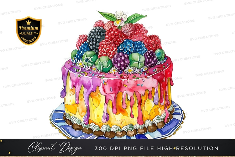 Delicious fruit topped cake