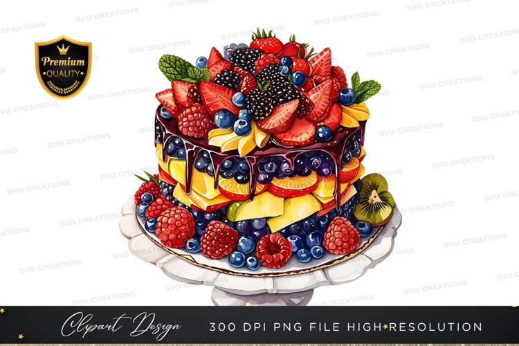 Delicious fruit topped cake