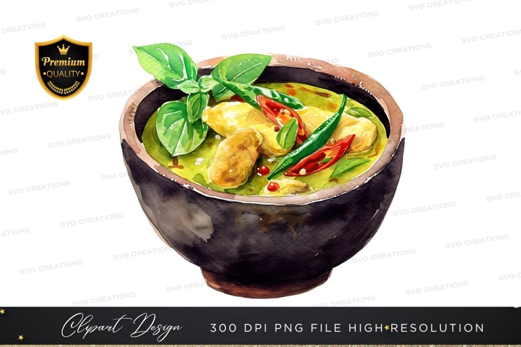 Delicious green curry