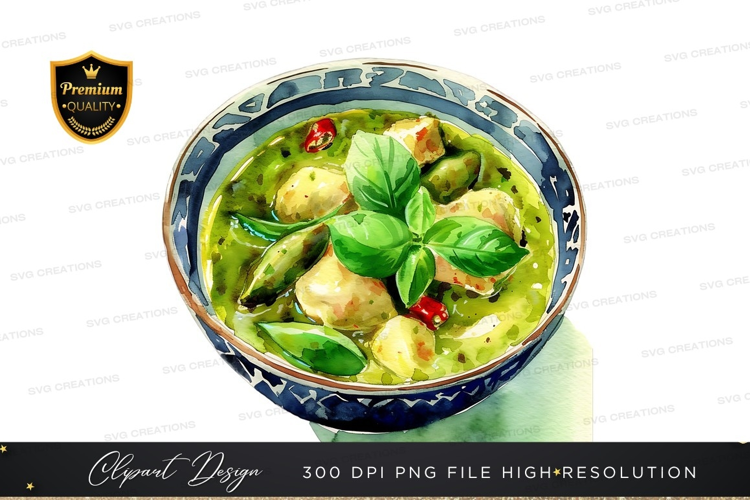 Green curry with shrimp