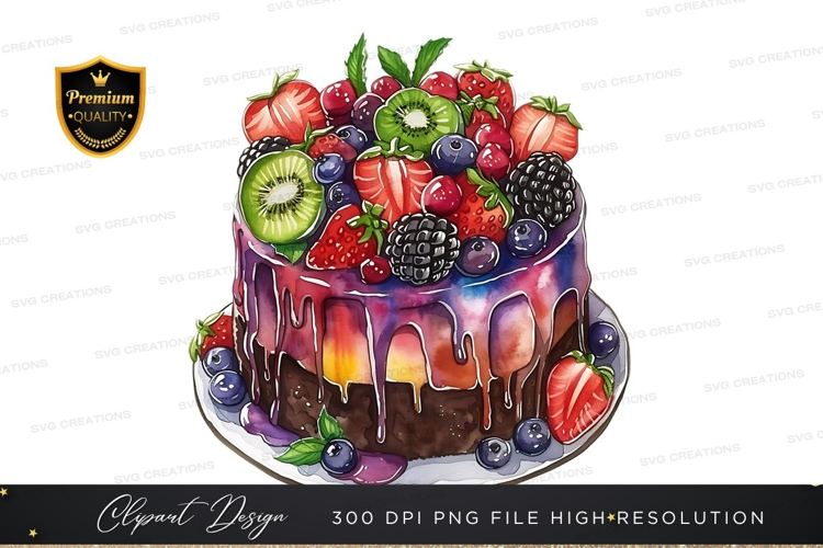 Delicious fruit topped cake