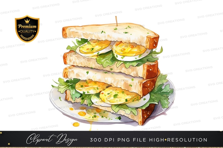 Delicious egg salad sandwich