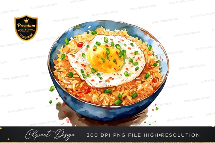 Delicious fried rice with egg