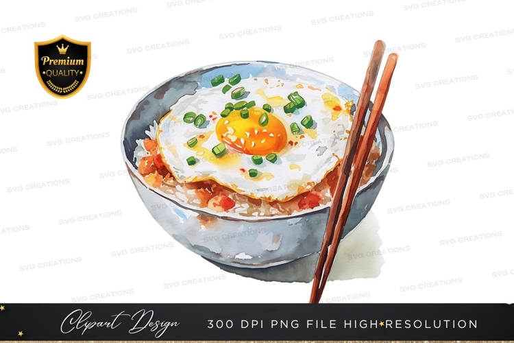 Delicious fried rice bowl