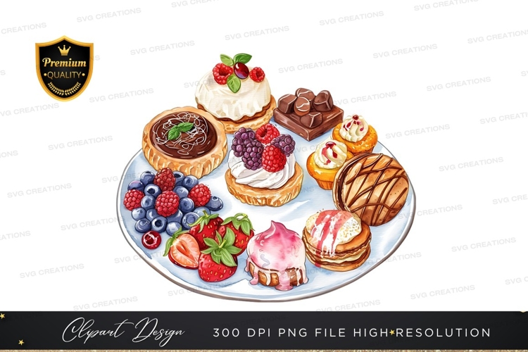 Delicious assortment of pastries and desserts