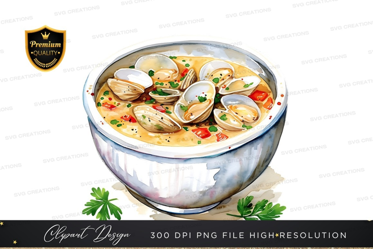 Clam chowder soup