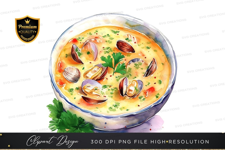 Clam chowder soup