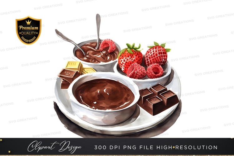 Delicious chocolate dessert with berries