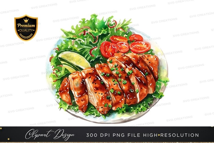 Grilled chicken salad example image 1
