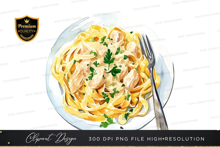 Creamy salmon fettuccine