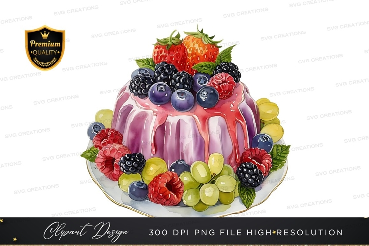 Delicious berry topped cake