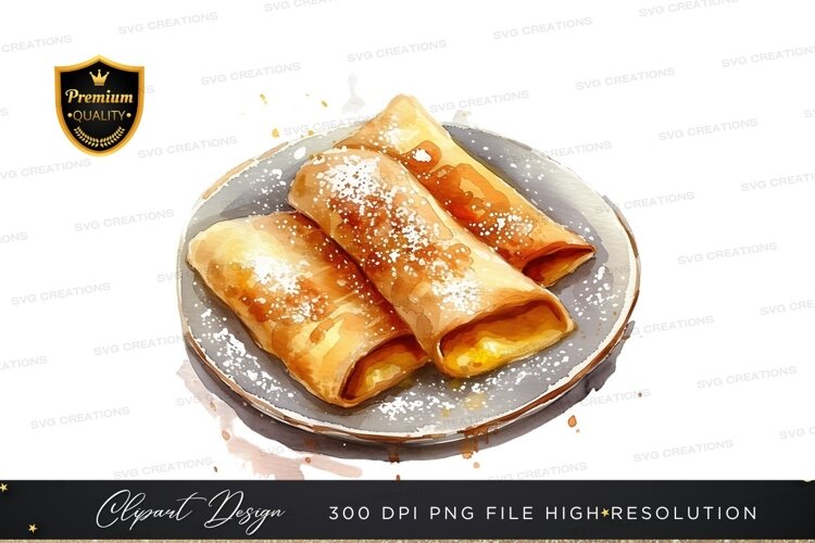 Delicious crepes with caramel sauce example image 1
