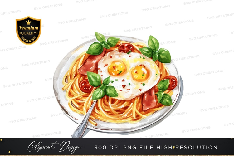 Delicious spaghetti with egg and tomatoes