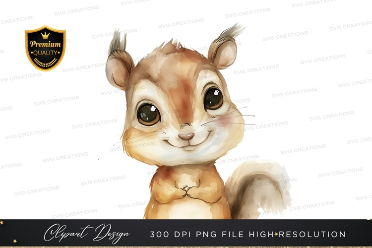 Cute squirrel clipart png