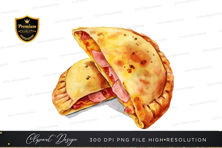 Delicious ham and cheese empanada