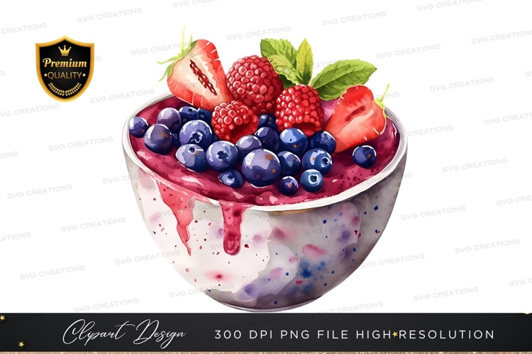 Delicious berry smoothie bowl