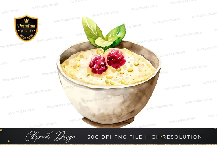 Creamy yogurt with berries and basil