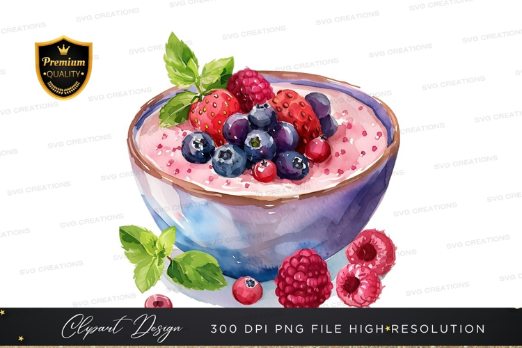 Healthy breakfast smoothie bowl