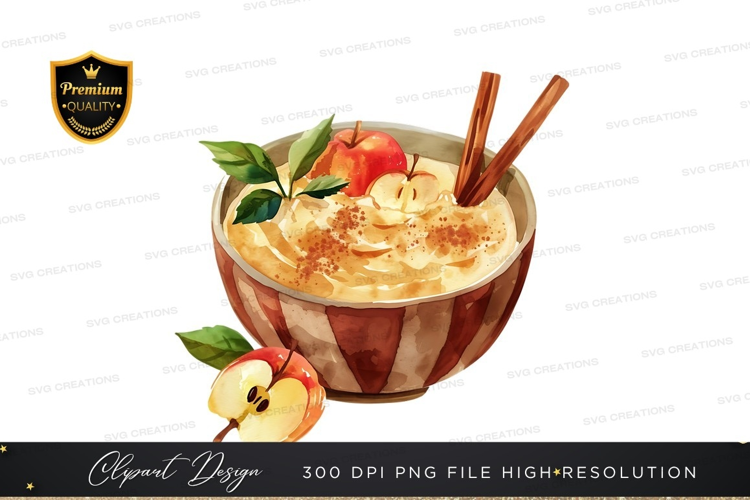 Apple dessert with cinnamon