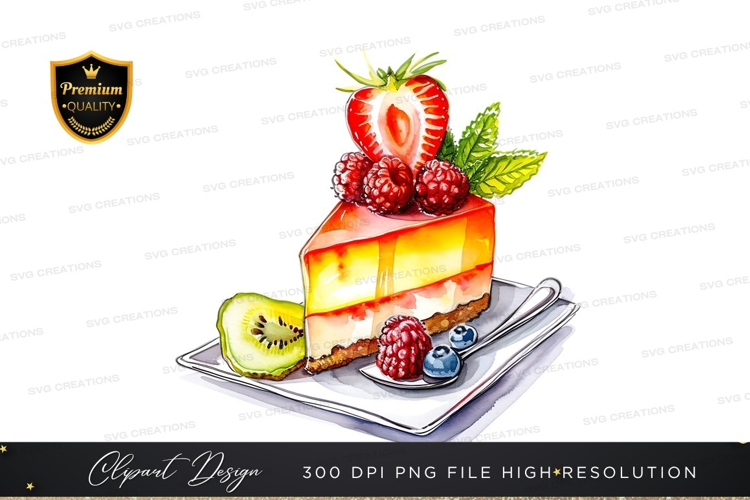 Delicious fruit topped cheesecake