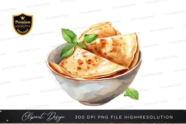 Delicious crepes in a bowl