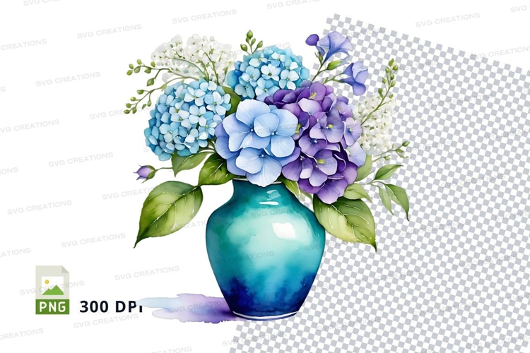 Blue Flowers Clipart Image 7