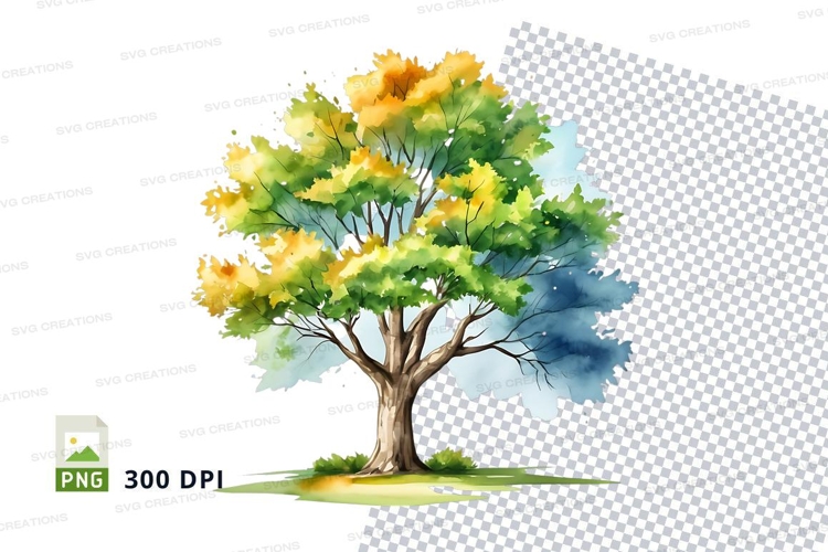 Watercolor Leaves Clipart Image 7