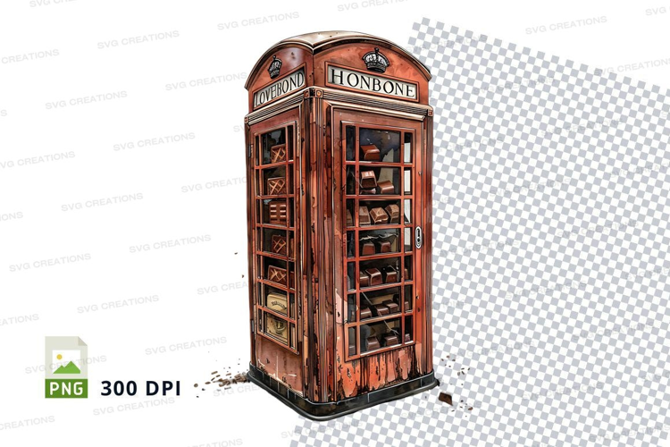 Telephone booth wine rack mockup