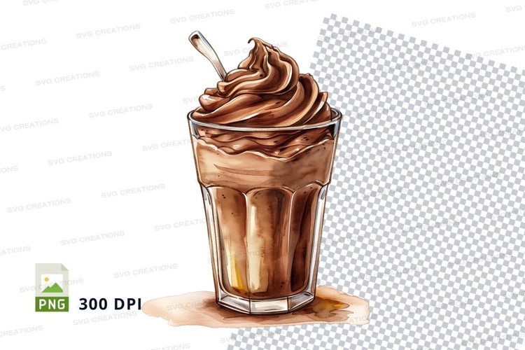 Chocolate milkshake clipart png