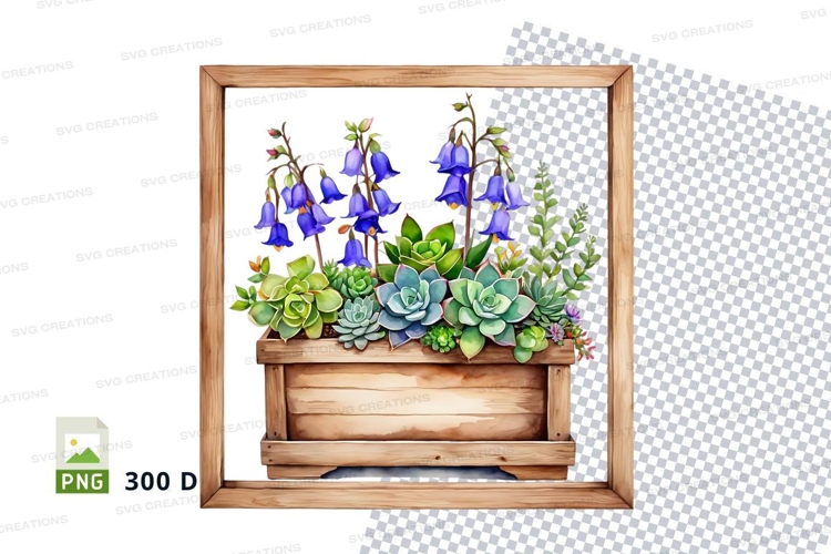 Blue Flowers Clipart Image 5