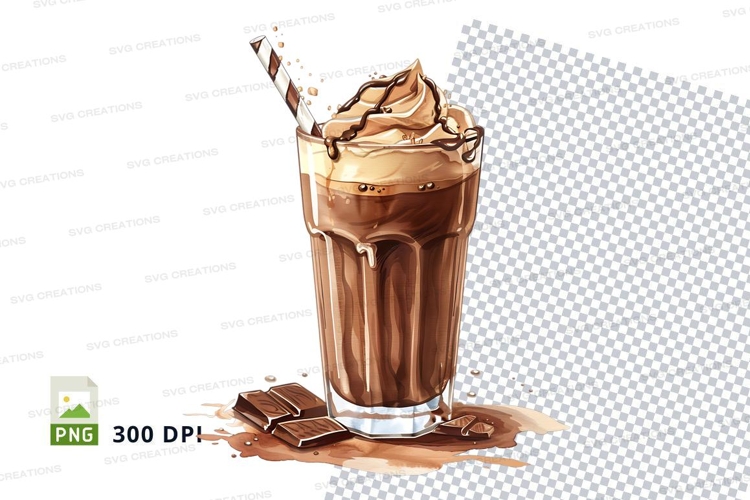 Chocolate milkshake clipart png