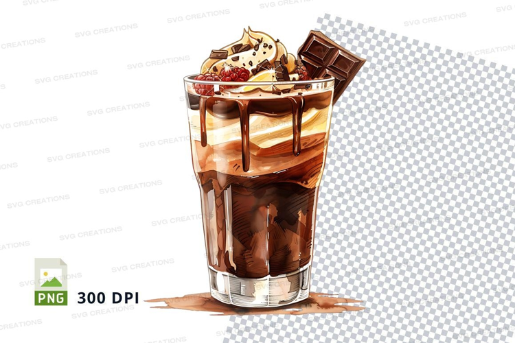 Chocolate milkshake mockup
