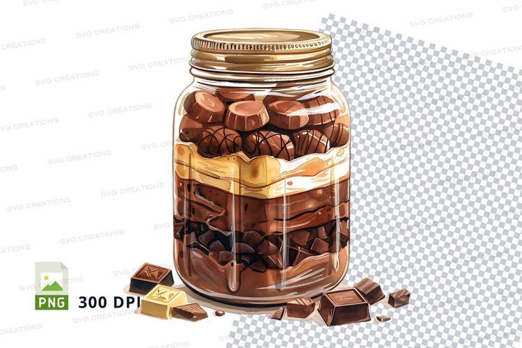 Chocolate candy jar mockup