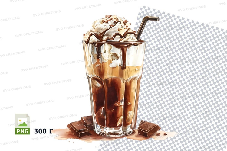 Chocolate milkshake mockup