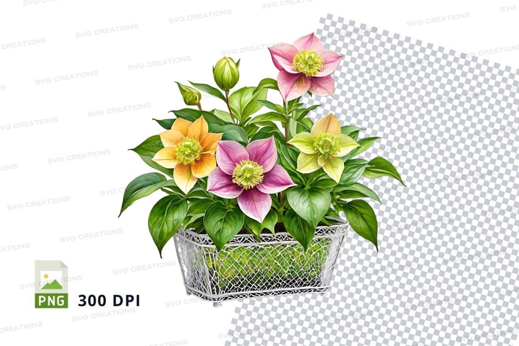 Flower basket clipart png
