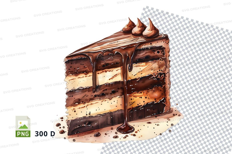 Chocolate layer cake slice mockup