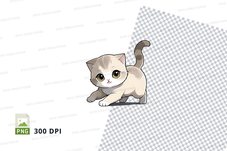 Cartoon kitten clipart png