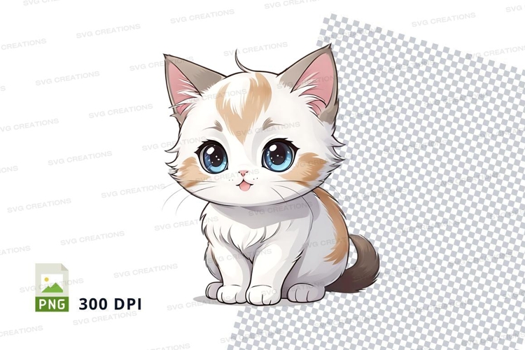 Cartoon kitten clipart png