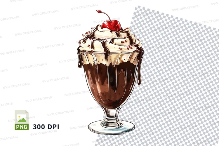 Chocolate sundae clipart png