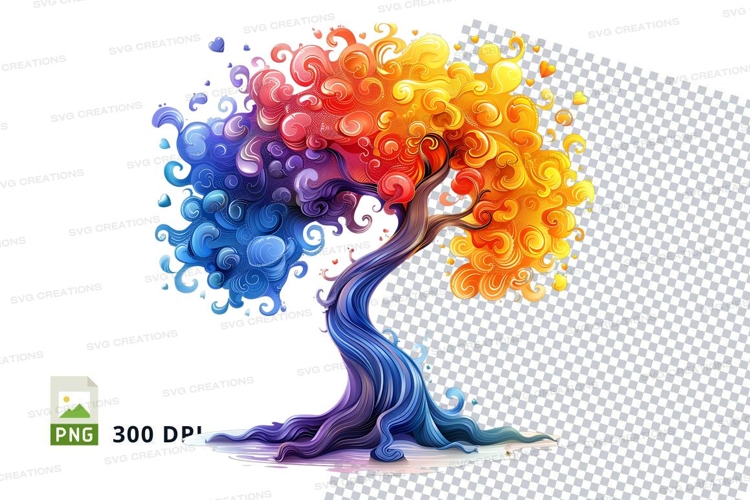 Colorful tree clipart png