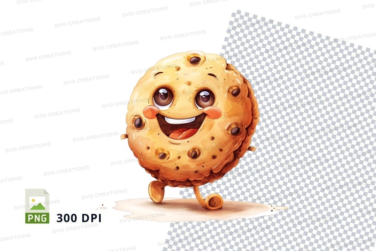 Cartoon cookie character clipart png (6555251)