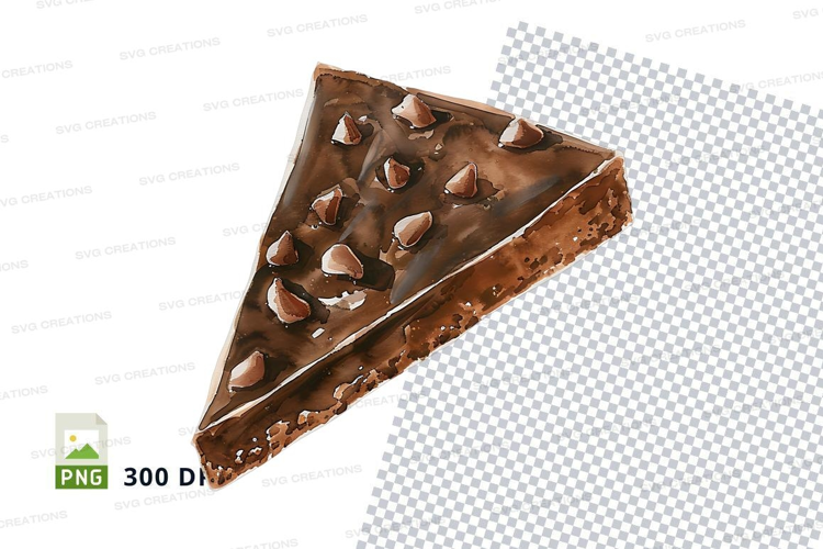 Chocolate tart slice mockup