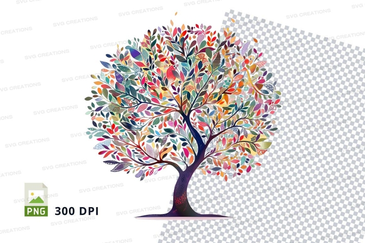 Colorful tree clipart png